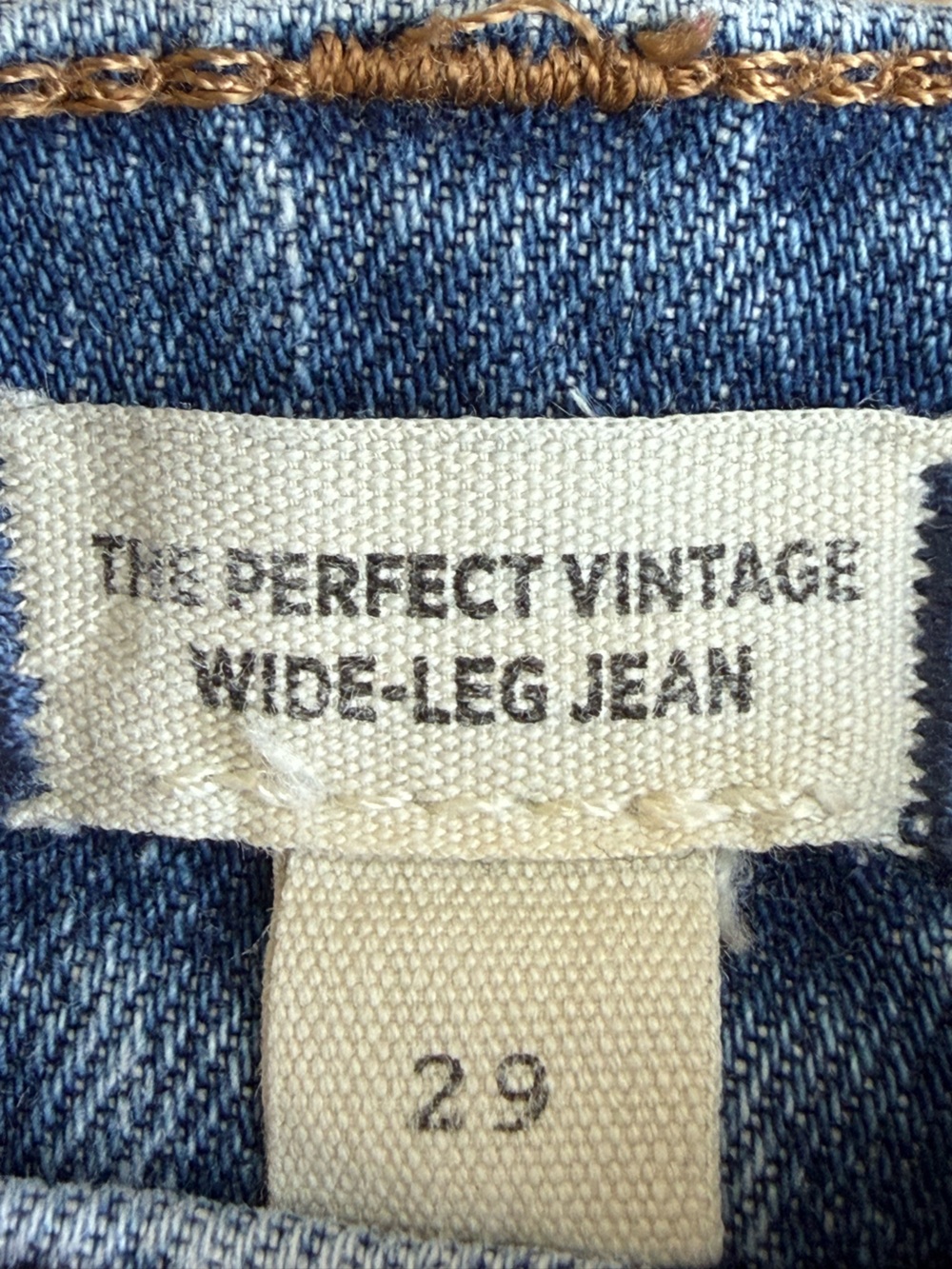 Madewell The Perfect Vintage Wide Leg 29 Patch Pockets Jean Medium Wash - Picture 3 of 10